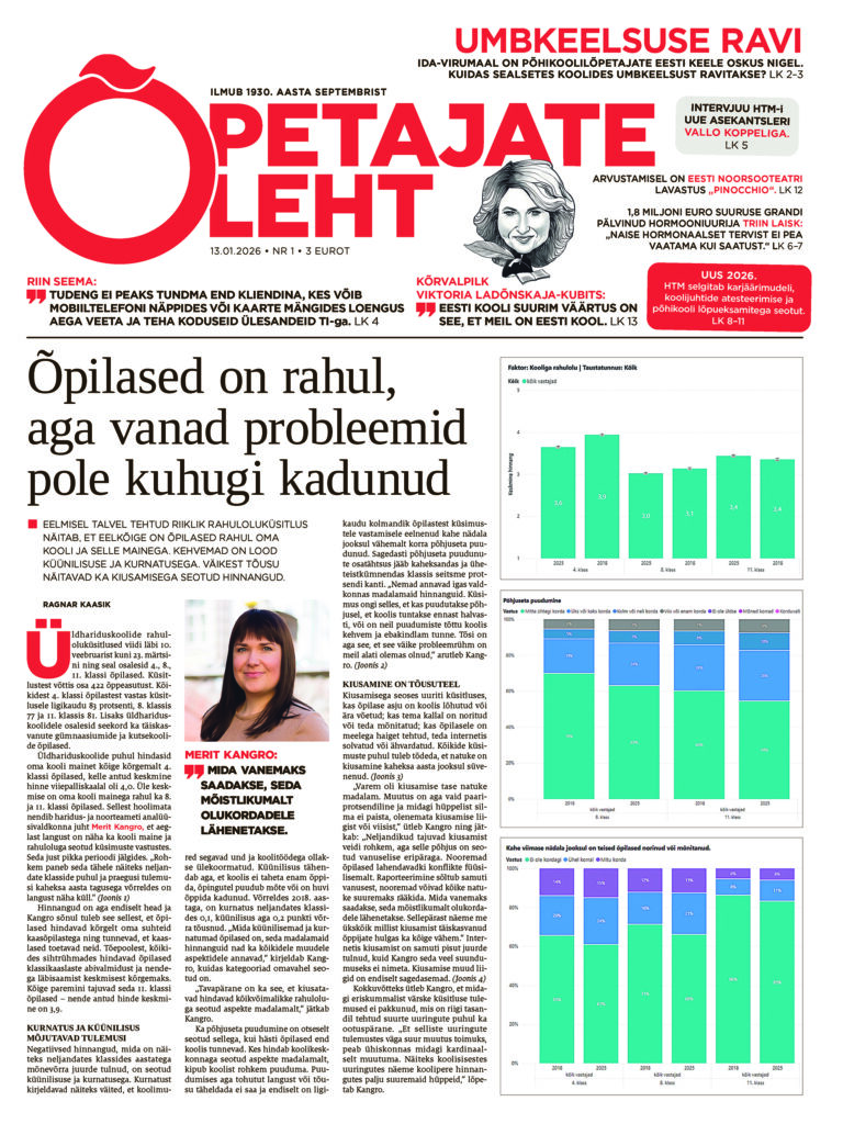 Õpetajate Leht 13. jaanuaril