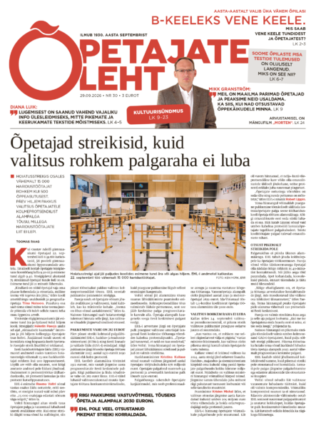 Õpetajate Leht 29. septembril